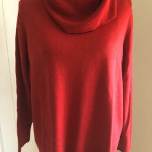 Merino wool cowl neck sweater. Plus size 2X Petite.